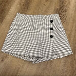 Altar'd State Black and White Checkered Skort